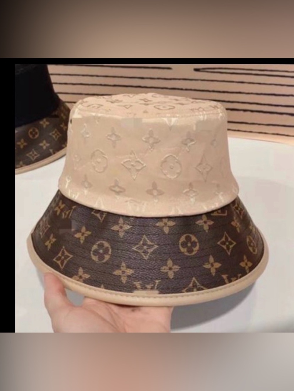 Canvas Bucket Hat - Brown - Picture 2 of 8
